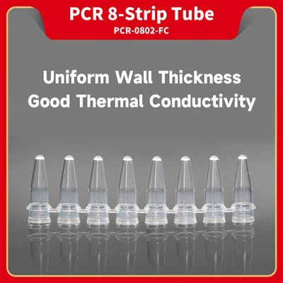 PCR 8-Striprør, gennemsigtige, 200 μL